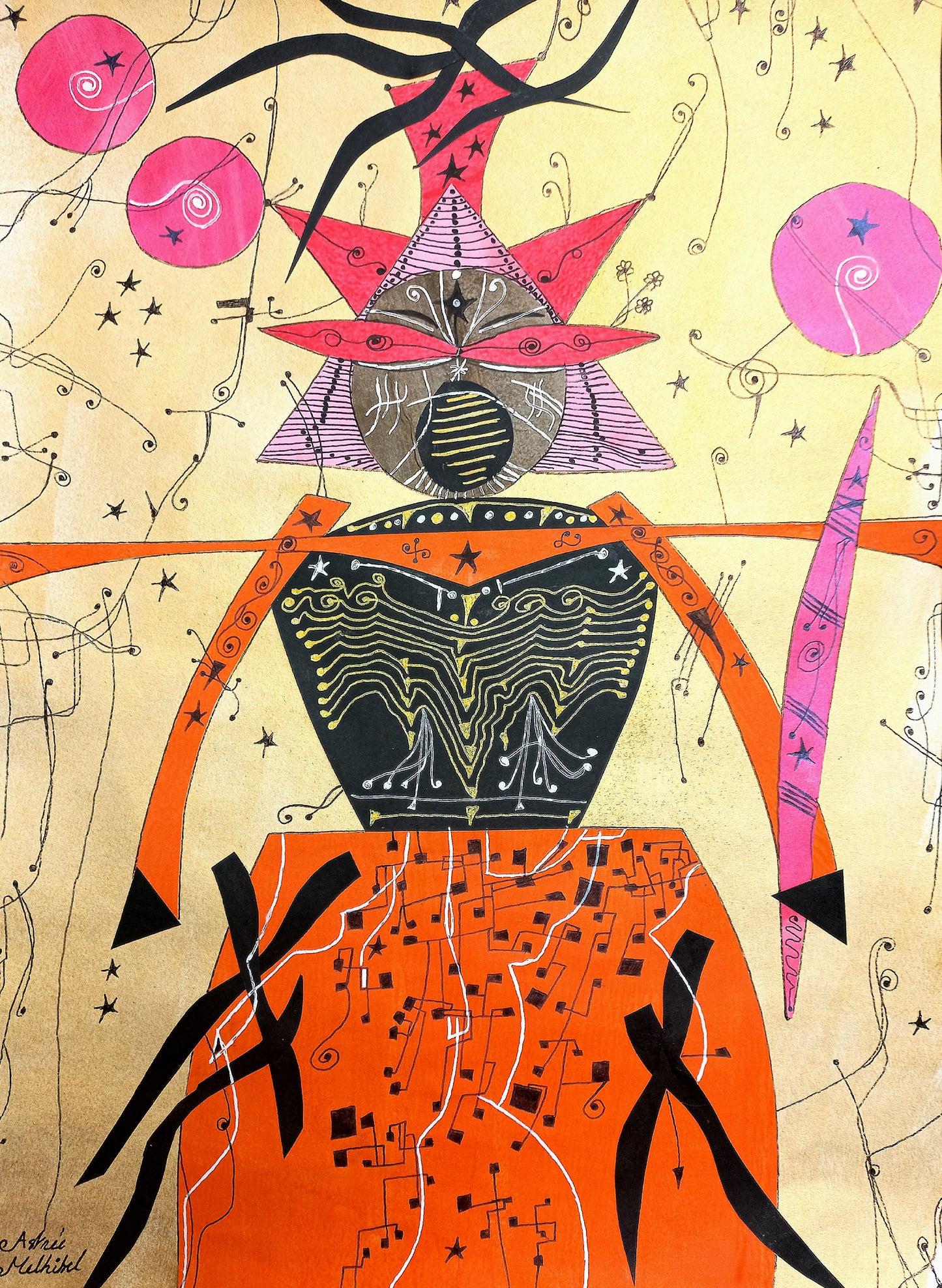 Starry Samurai with 3 rising suns